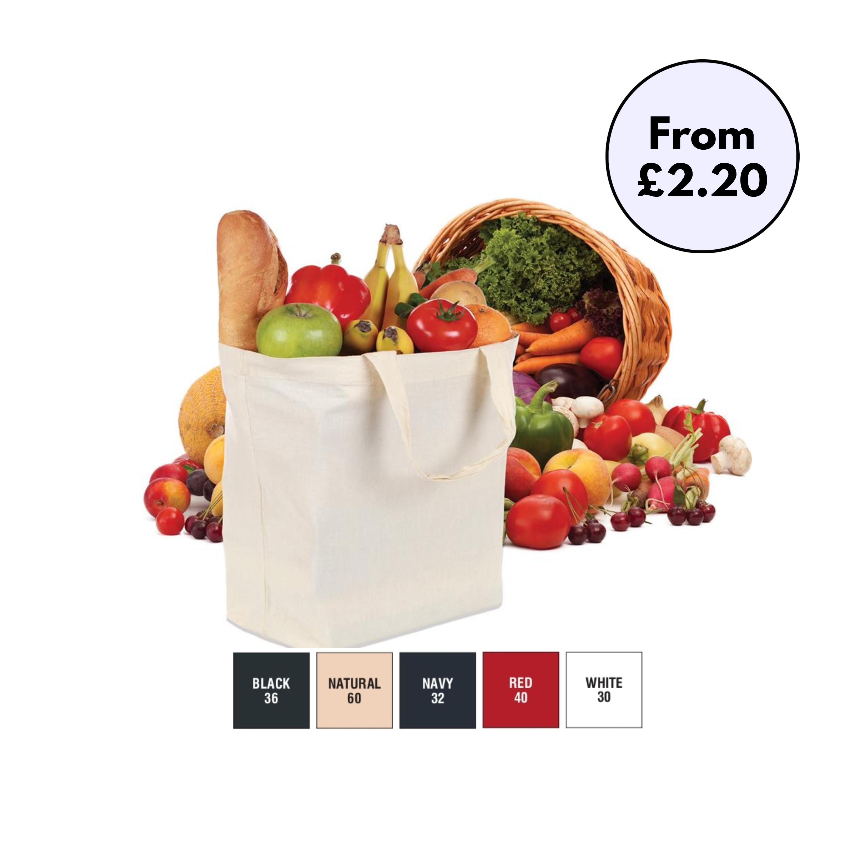 AA Long Handle Cotton 155 Shopper Bag