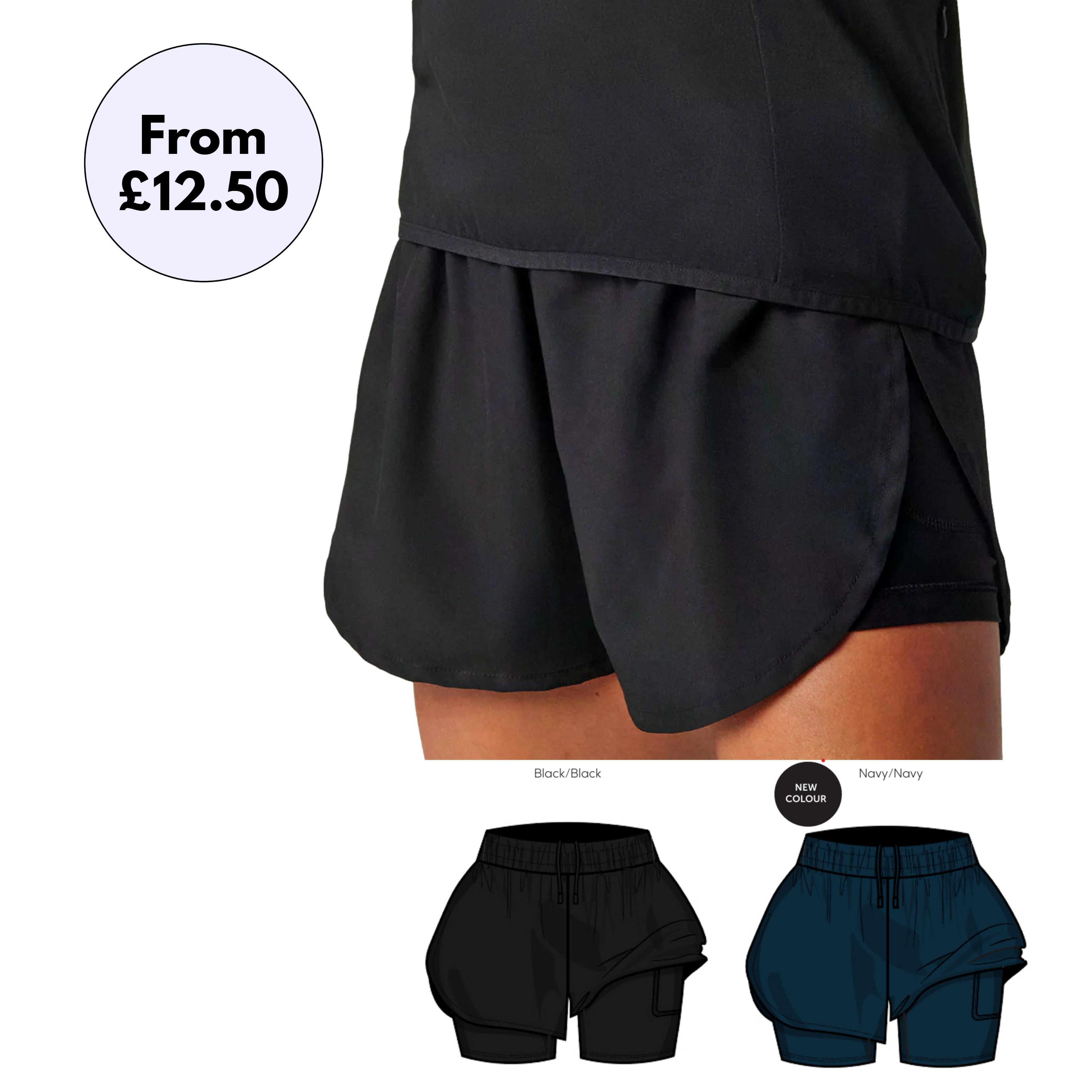TL616 - Tombo Women’s double-layer sports shorts