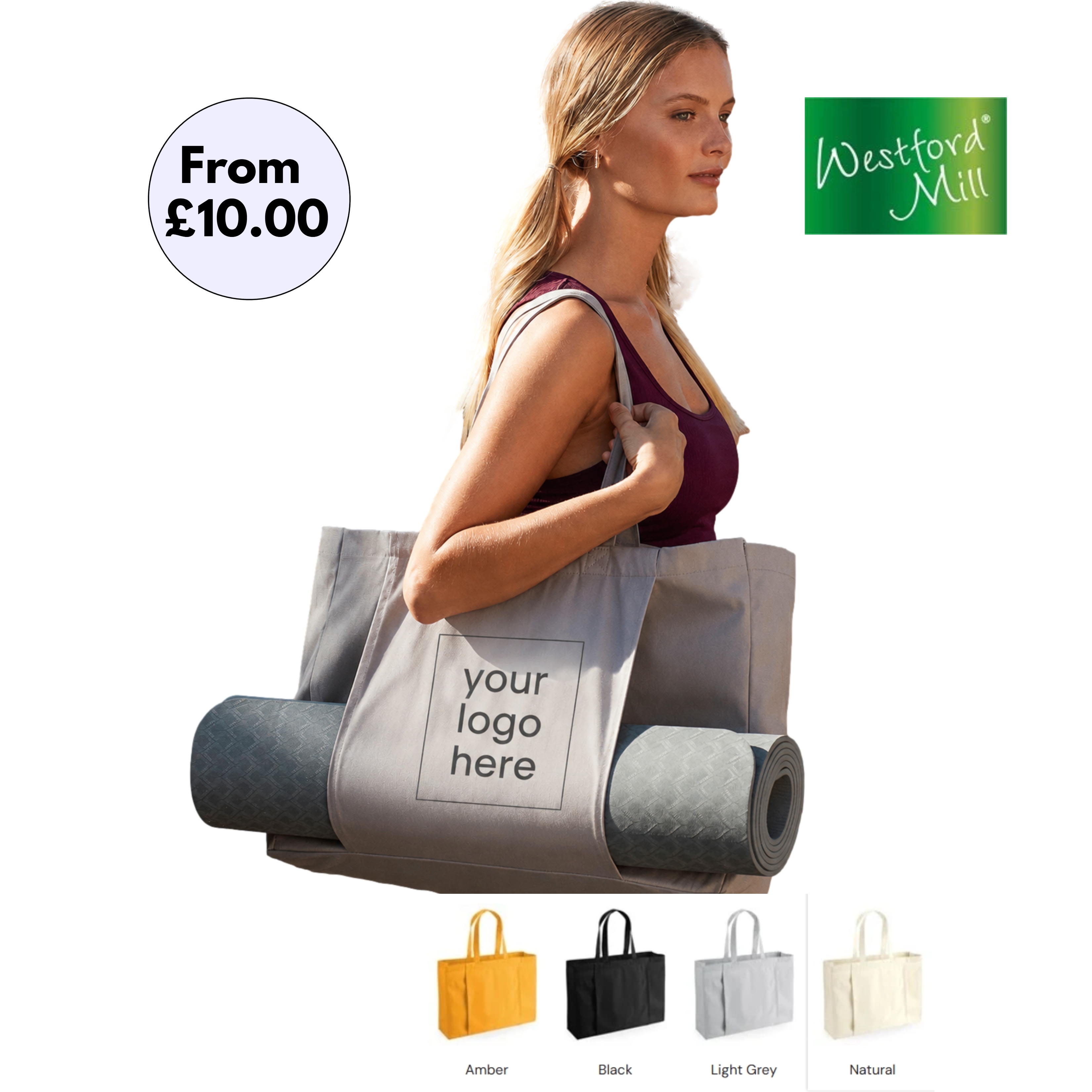 WM818 EarthAware® organic yoga tote